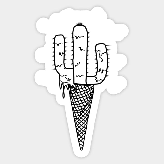 Cactus Cone Sticker by MattyGraphicd